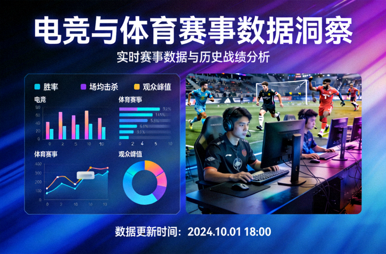 电竞与体育赛事信息平台的数据展示与赛事画面组合